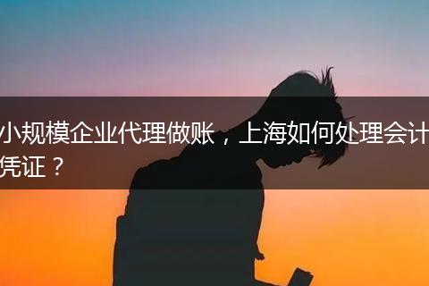小規(guī)模企業(yè)代理做賬，上海如何處理會計憑證？
