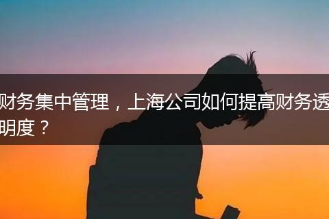 財(cái)務(wù)集中管理，上海公司如何提高財(cái)務(wù)透明度？
