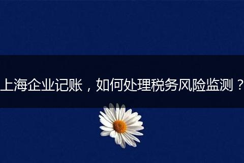 上海企業(yè)記賬，如何處理稅務(wù)風(fēng)險(xiǎn)監(jiān)測(cè)？