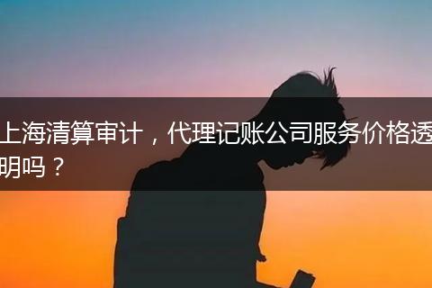 上海清算審計(jì)，代理記賬公司服務(wù)價(jià)格透明嗎？