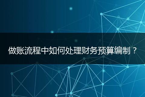 做賬流程中如何處理財(cái)務(wù)預(yù)算編制？