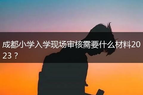 成都小學(xué)入學(xué)現(xiàn)場(chǎng)審核需要什么材料2023？