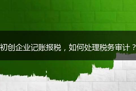 初創(chuàng)企業(yè)記賬報稅，如何處理稅務(wù)審計？
