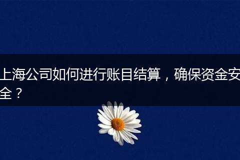 上海公司如何進(jìn)行賬目結(jié)算，確保資金安全？