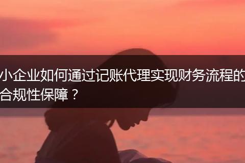 小企業(yè)如何通過(guò)記賬代理實(shí)現(xiàn)財(cái)務(wù)流程的合規(guī)性保障？