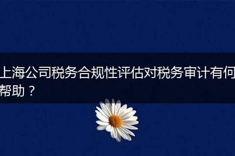 上海公司稅務(wù)合規(guī)性評估對稅務(wù)審計有何幫助？