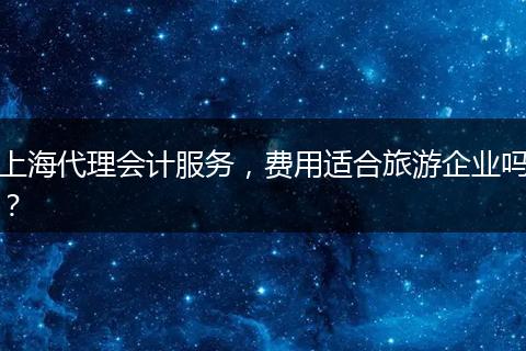 上海代理會(huì)計(jì)服務(wù)，費(fèi)用適合旅游企業(yè)嗎？