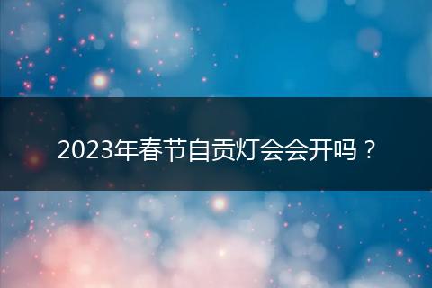 2023年春節(jié)自貢燈會(huì)會(huì)開嗎？