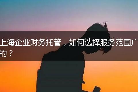 上海企業(yè)財務托管，如何選擇服務范圍廣的？