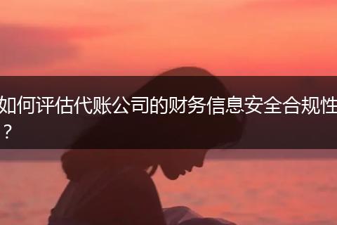 如何評(píng)估代賬公司的財(cái)務(wù)信息安全合規(guī)性？
