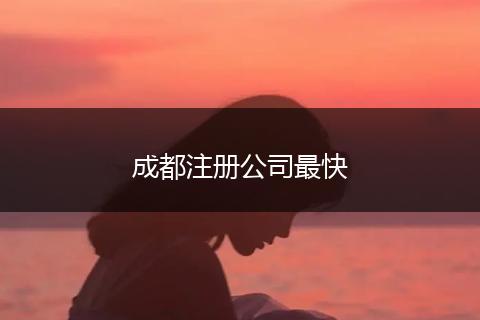 成都注冊公司最快