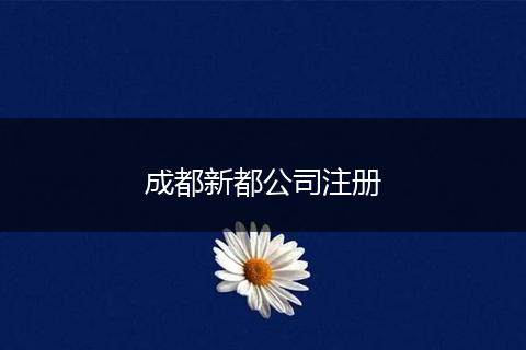 成都新都公司注冊