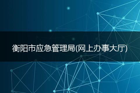 衡陽(yáng)市應(yīng)急管理局(網(wǎng)上辦事大廳)