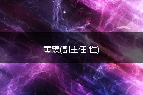 黃臻(副主任 性)
