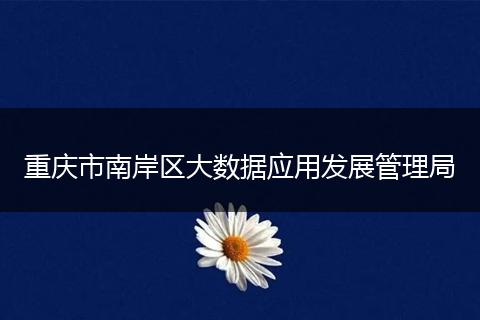 重慶市南岸區(qū)大數(shù)據(jù)應(yīng)用發(fā)展管理局