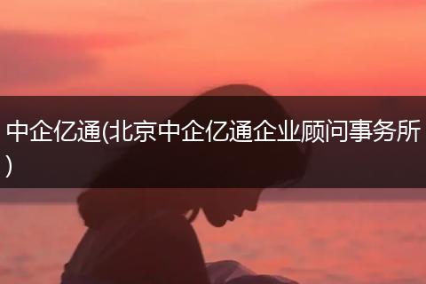中企億通(北京中企億通企業(yè)顧問(wèn)事務(wù)所)