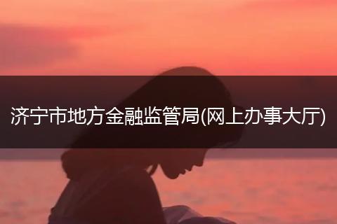 濟(jì)寧市地方金融監(jiān)管局(網(wǎng)上辦事大廳)