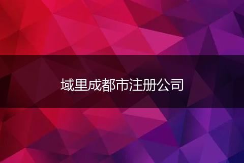 域里成都市注冊公司