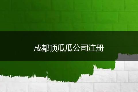 成都頂瓜瓜公司注冊