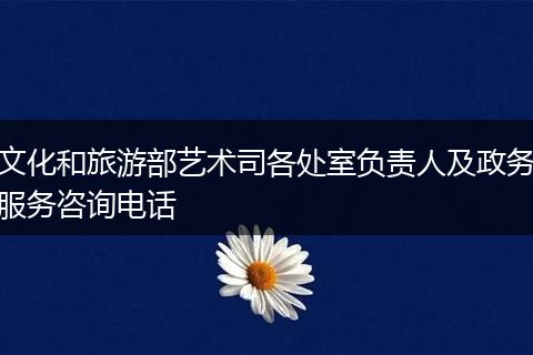 文化和旅游部藝術(shù)司各處室負(fù)責(zé)人及政務(wù)服務(wù)咨詢(xún)電話(huà)