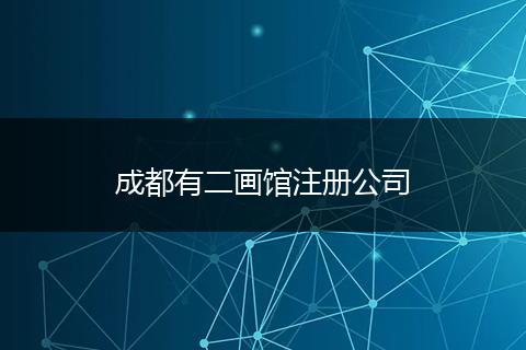 成都有二畫館注冊公司