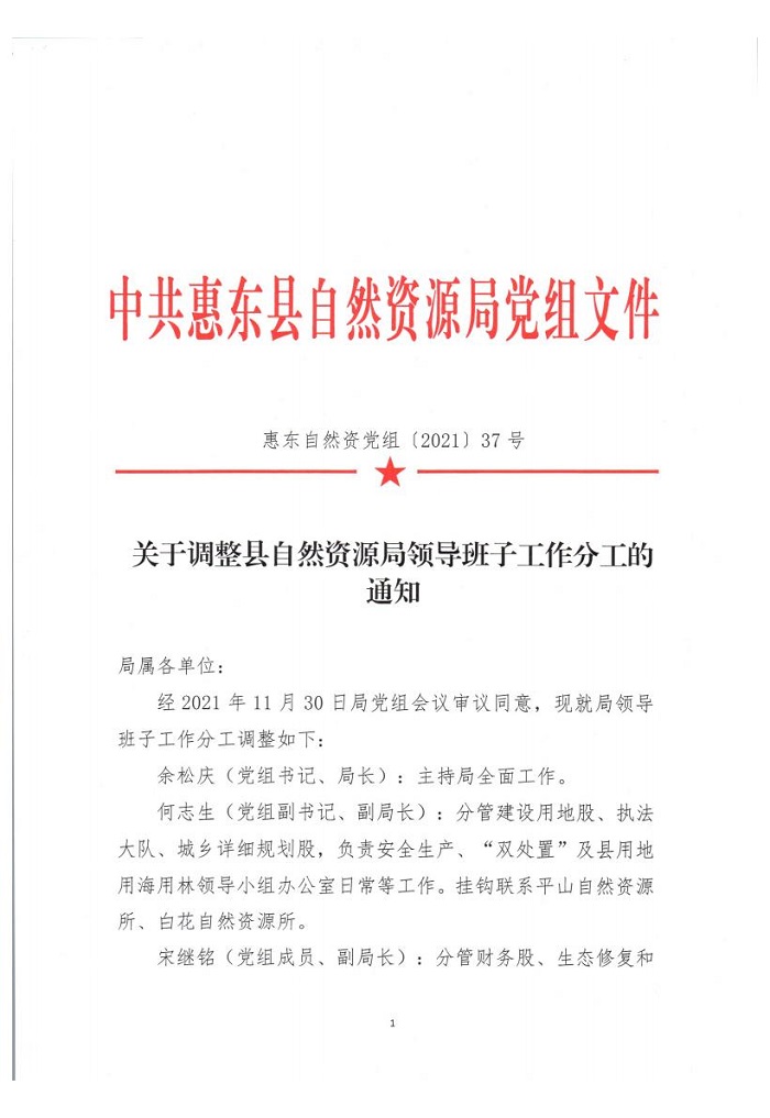 惠東縣自然資源局