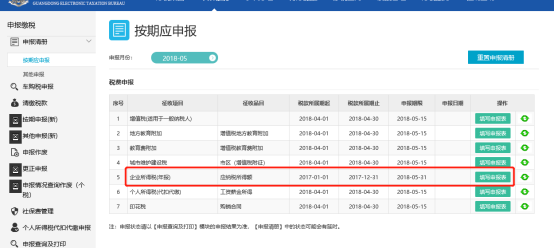 廣東省電子稅務(wù)局居民企業(yè)（查賬征收）企業(yè)所得稅年度申報(bào)操作流程說明