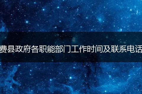 費(fèi)縣政府各職能部門(mén)工作時(shí)間及聯(lián)系電話(huà)