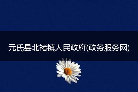 元氏縣北褚鎮(zhèn)人民政府(政務(wù)服務(wù)網(wǎng))