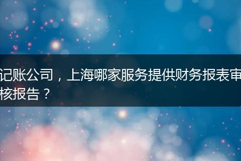 記賬公司，上海哪家服務(wù)提供財(cái)務(wù)報(bào)表審核報(bào)告？