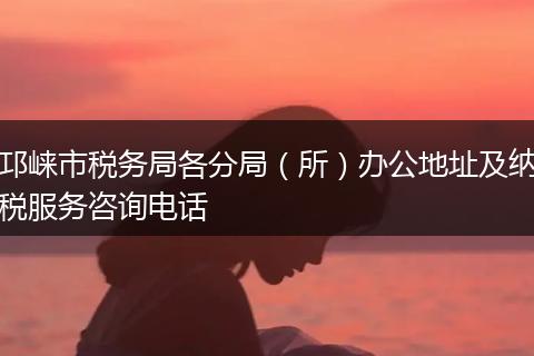 邛崍市稅務局各分局(所)辦公地址及納稅服務咨詢電話