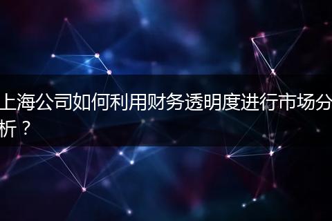 上海公司如何利用財務(wù)透明度進行市場分析？