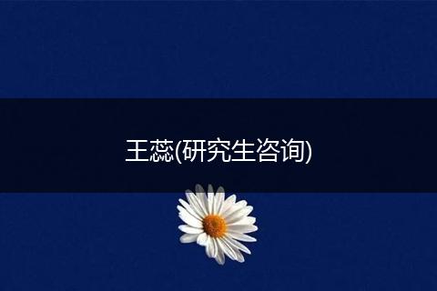 王蕊(研究生咨詢)