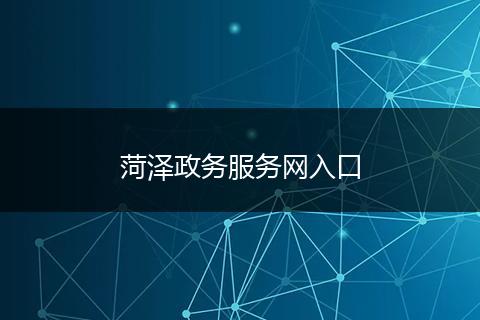 菏澤政務(wù)服務(wù)網(wǎng)入口