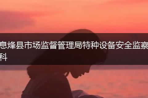 息烽縣市場監(jiān)督管理局特種設(shè)備安全監(jiān)察科