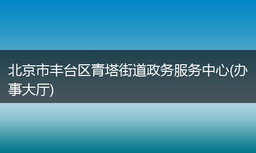 北京市豐臺(tái)區(qū)青塔街道政務(wù)服務(wù)中心(辦事大廳)