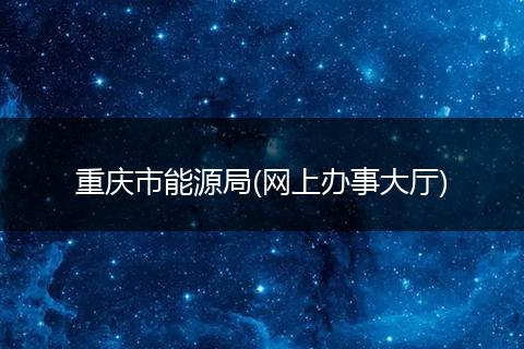 重慶市能源局(網(wǎng)上辦事大廳)