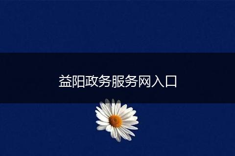 益陽政務(wù)服務(wù)網(wǎng)入口