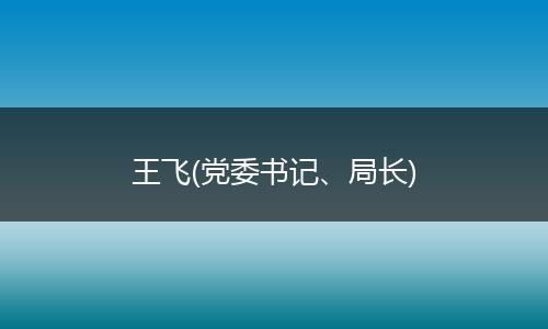 王飛(黨委書記、局長)