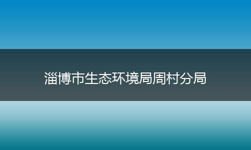 淄博市生態(tài)環(huán)境局周村分局