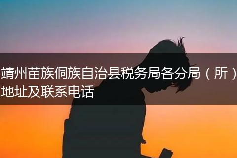 靖州苗族侗族自治縣稅務局各分局(所)地址及聯(lián)系電話