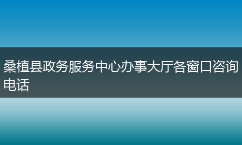 桑植縣政務(wù)服務(wù)中心辦事大廳各窗口咨詢電話