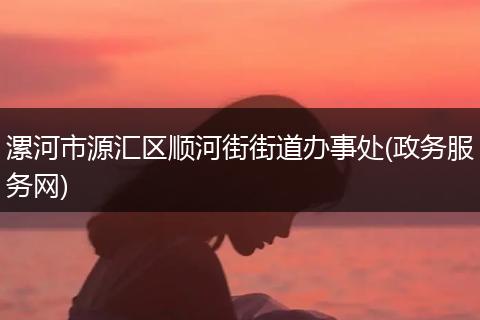 漯河市源匯區(qū)順河街街道辦事處(政務(wù)服務(wù)網(wǎng))