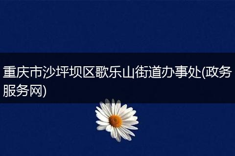 重慶市沙坪壩區(qū)歌樂(lè)山街道辦事處(政務(wù)服務(wù)網(wǎng))