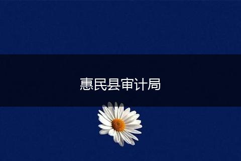 惠民縣審計(jì)局