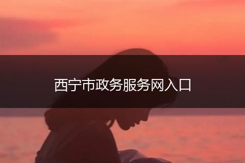 西寧市政務(wù)服務(wù)網(wǎng)入口