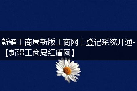 新疆工商局新版工商網(wǎng)上登記系統(tǒng)開通-【新疆工商局紅盾網(wǎng)】