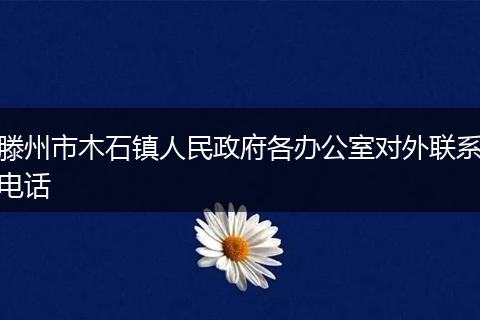 滕州市木石鎮(zhèn)人民政府各辦公室對外聯(lián)系電話