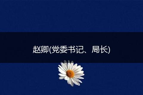 趙卿(黨委書記、局長)