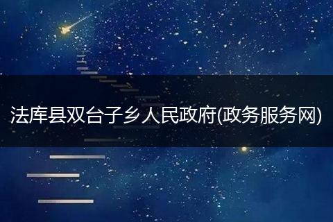 法庫(kù)縣雙臺(tái)子鄉(xiāng)人民政府(政務(wù)服務(wù)網(wǎng))